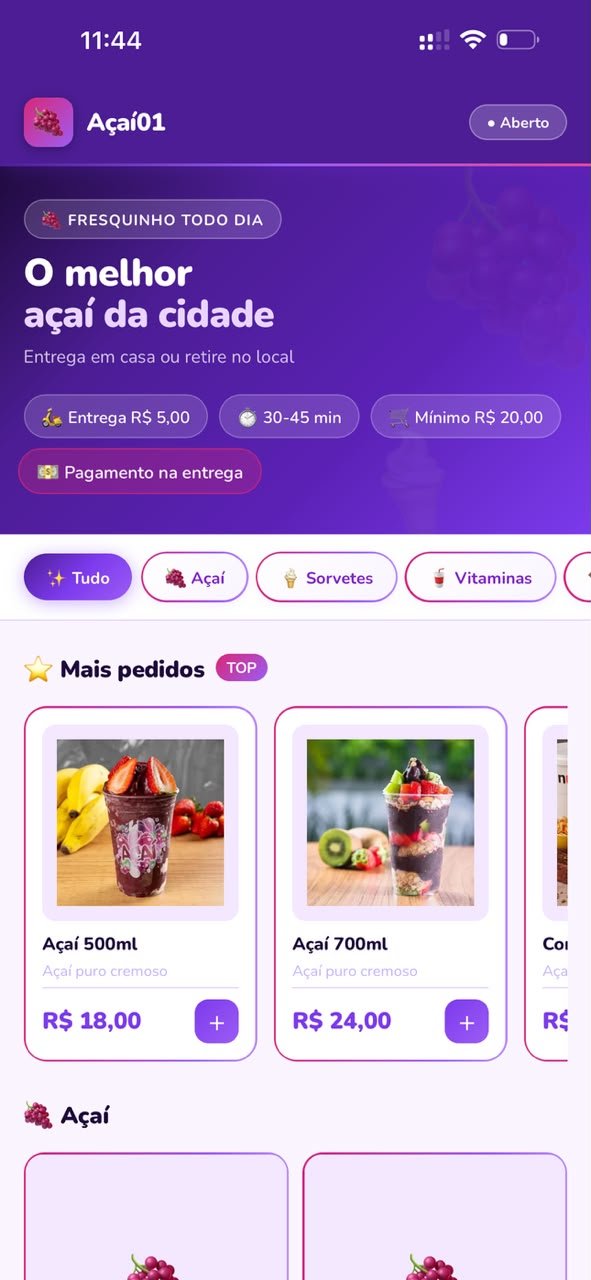 App de açaí